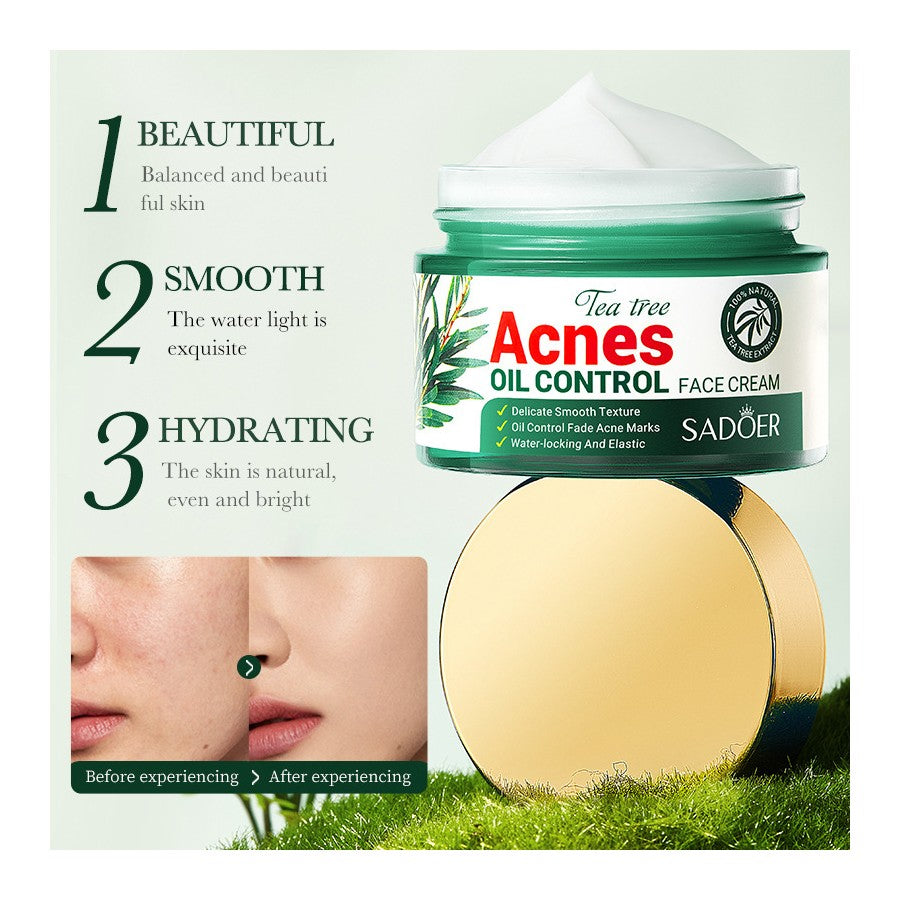 Crème visage anti-acné à l'huile d'arbre à thé SADOER