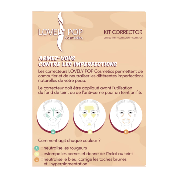 trio correcteur LOVELY POP COSMETICS