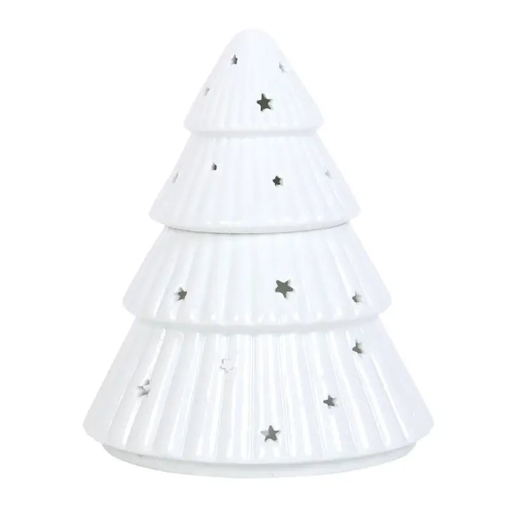 Brûleur sapin de Noël blanc
