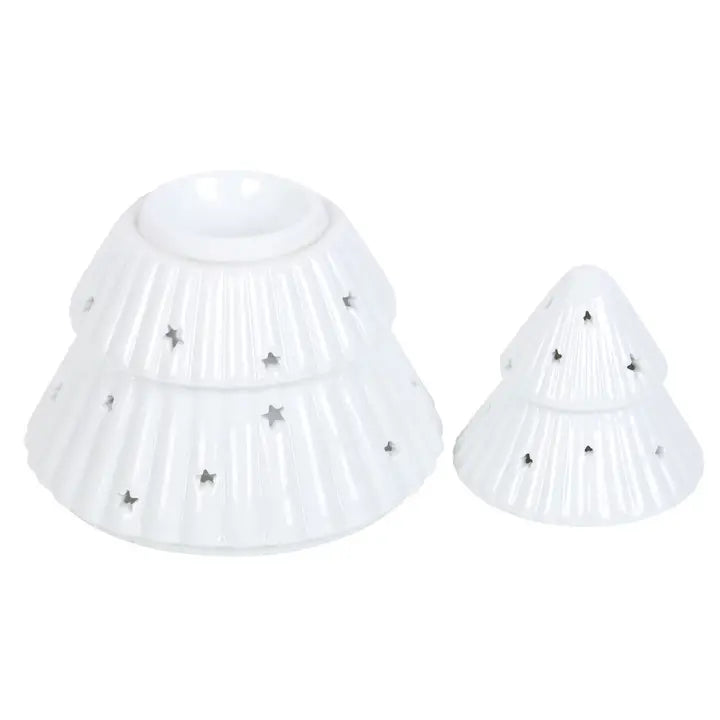 Brûleur sapin de Noël blanc