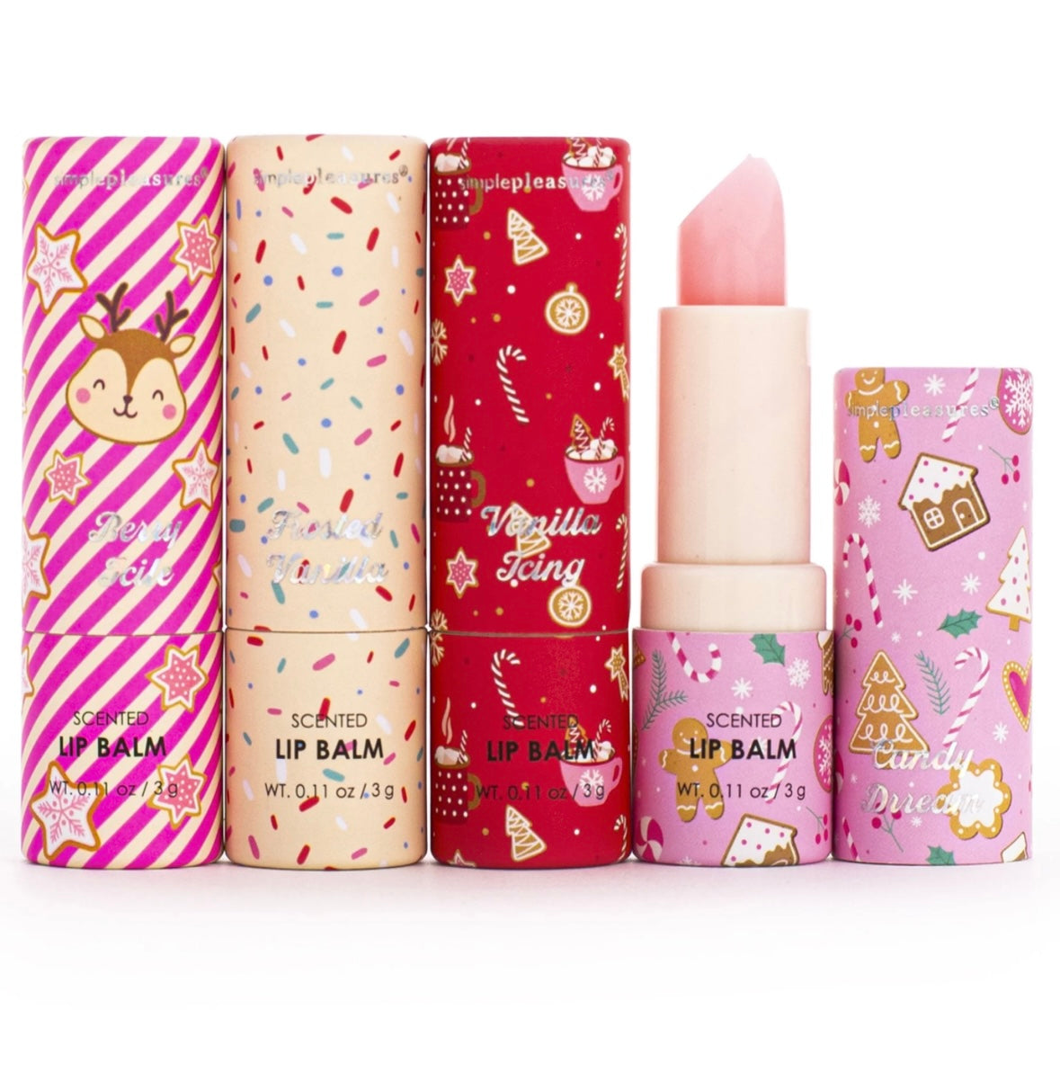 Coffret Boule de Noël avec 4 Baumes à lèvres