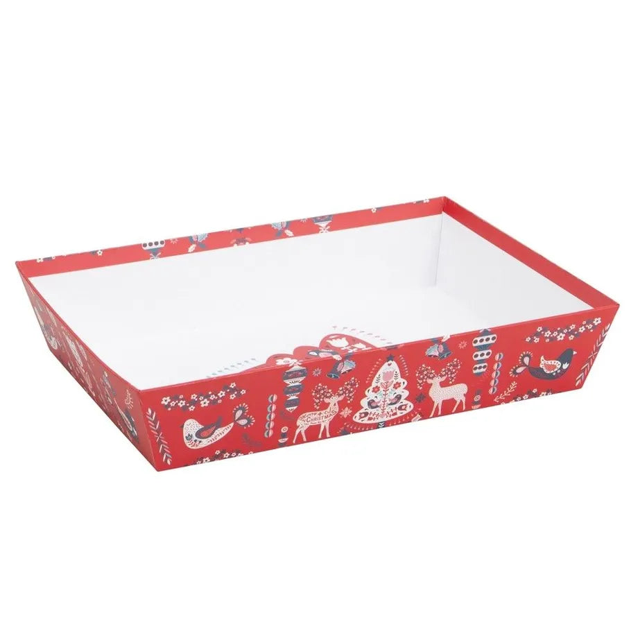 Corbeille carton noël Blanc