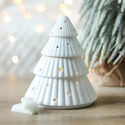 Brûleur  sapin de Noël blanc