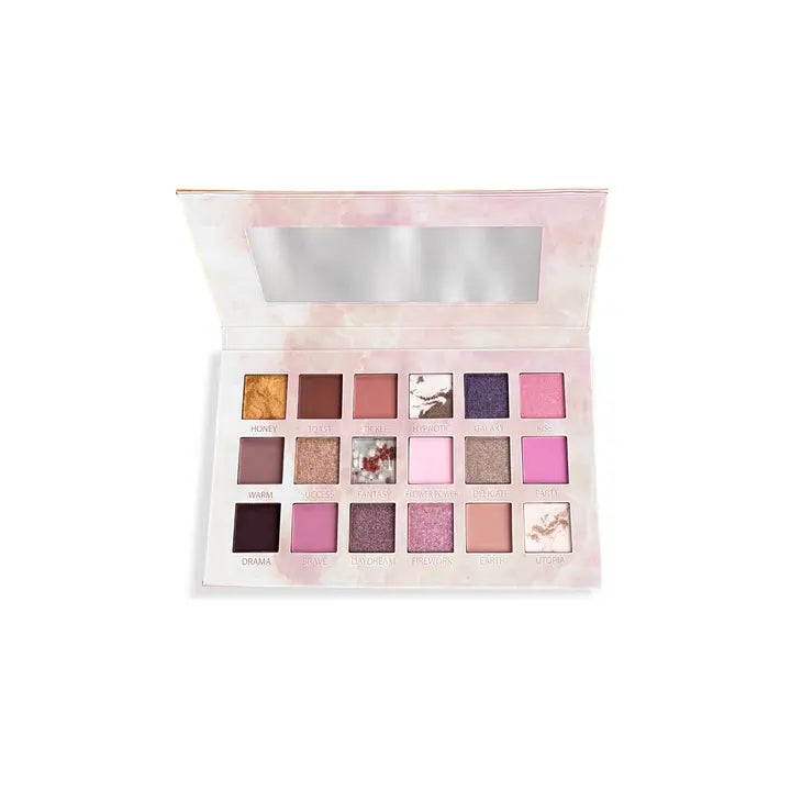 Palette de 18 fards paupières Rose quartz